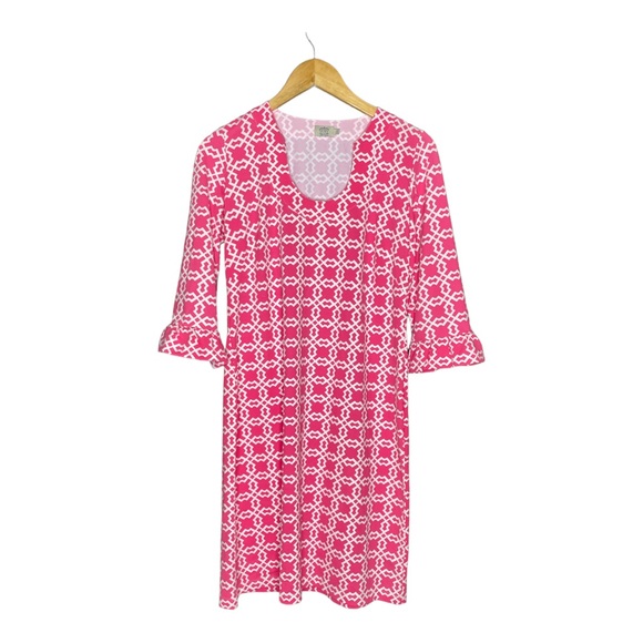 Kathrine Way Dresses & Skirts - Katherine Way Resort Collection Geometric Shift-Style Knee Length Dress Size S